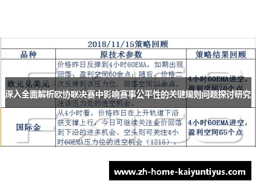 深入全面解析欧协联决赛中影响赛事公平性的关键规则问题探讨研究 深入全面解析欧协联决赛中影响赛事公平性的关键规则问题探讨研究